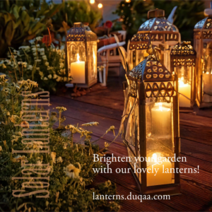 Duqaa’s Decorative Hanging Solar Lanterns 🏮 create a warm, inviting glow for your garden or patio. These solar-powered lanterns are perfect for adding charm and elegance to your outdoor space, offering eco-friendly, energy-efficient lighting. #SolarLanterns #OutdoorLighting #DuqaaIndia #GardenAmbience